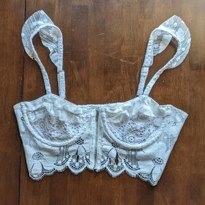 For Love & Lemons White Lace Bralette